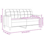vidaXL Ensemble de canapés 2 Pièces crème tissu