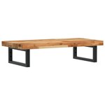 vidaXL Étagère de vasque murale acier et bois massif d'acacia