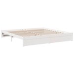 vidaXL Lit bibliothèque sans matelas blanc 180x200 cm bois pin massif