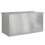 vidaXL Boîte de Rangement Extérieure Argent 100 x 50 5 x 50 cm Acier