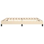 vidaXL Cadre de lit Crème 200 x 200 cm Tissu