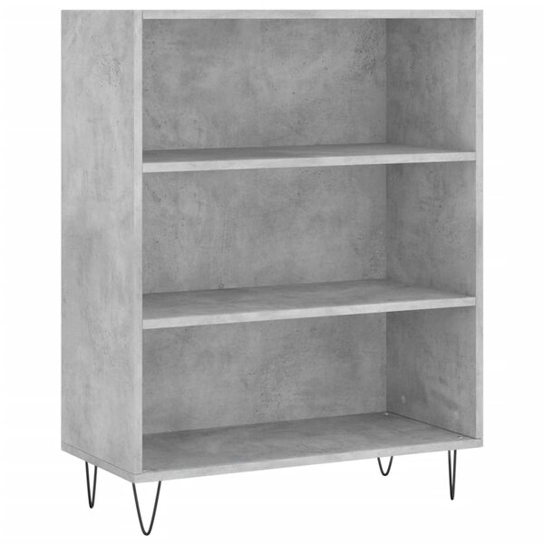 vidaXL Bibliothèque gris béton 69 5x32 5x90 cm bois d'ingénierie