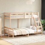 vidaXL Lit superposé sans matelas 80x200/120x200 cm bois massif