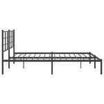 vidaXL Cadre de lit métal sans matelas et tête de lit noir 180x200 cm