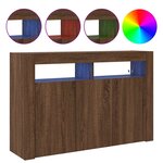 vidaXL Buffet Chêne marron 116 x 30 x 75 cm Bois d'ingénierie