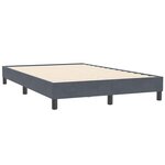 vidaXL Sommier à lattes de lit et matelas gris foncé 120x210cm velours