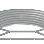 vidaXL Lit surélevé de jardin Acier enduit de poudre Argenté