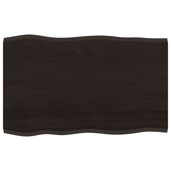 vidaXL Dessus de table bois chêne massif traité bordure assortie