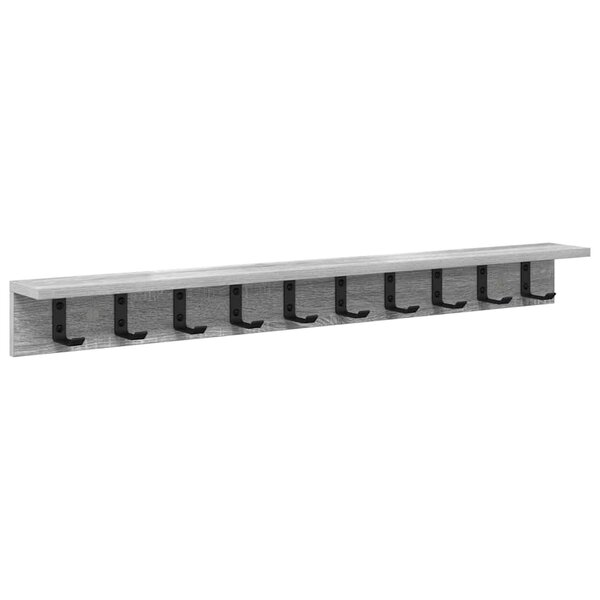 vidaXL Porte-manteau mural Sonoma gris 100 x 10.5 x 10.5 cm