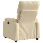 vidaXL Fauteuil inclinable en tissu crème