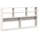 vidaXL Tête de lit avec rangement blanc 180 cm bois massif de pin
