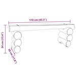 vidaXL banc Naturel 110 x 30 x 34 cm Bois de teck massif