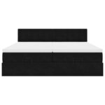 VidaXL Cadre de lit ottoman avec matelas noir 160x200 cm velours