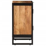 vidaXL Armoire de salle de bain bois massif d'acacia et fer