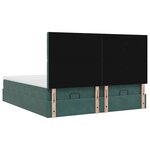 VidaXL Cadre de lit ottoman avec matelas vert foncé 180x200cm velours