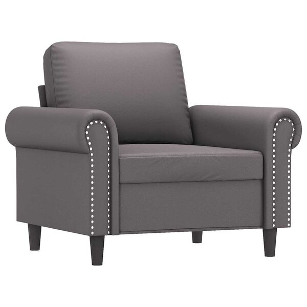 vidaXL Fauteuil Gris 60 cm Similicuir