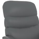 vidaXL Fauteuil de massage électrique Gris Similicuir