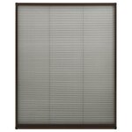 vidaXL Moustiquaire plissée pour fenêtre Aluminium Marron 110x160 cm