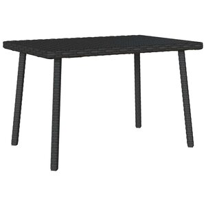 VidaXL Table basse de jardin rectangulaire noir 60x40x37 cm rotin