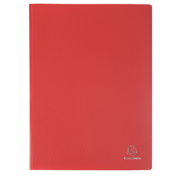 Protège-documents En Polypropylène 5/10e Opak Pochettes Cristal 80 Vues - A4 - Rouge - X 10 - Exacompta