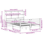 vidaXL Lit bibliothèque sans matelas 120x190 cm bois de pin massif