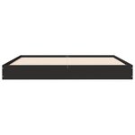 vidaXL Cadre de lit sans matelas noir 160x200 cm bois d'ingénierie