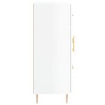 vidaXL Buffet Blanc brillant 69 5x34x90 cm Bois d'ingénierie