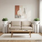 vidaXL Support de Plante 2 pièces Blanc brillant Ø29 5 x 40 cm
