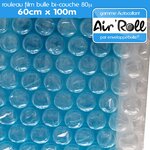 1 rouleau de film bulle d'air largeur 60cm x longueur 100m  - gamme air'roll autocollant