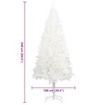 vidaXL Arbre de Noël artificiel aiguilles réalistes blanc 240 cm