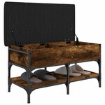 vidaXL Banc à chaussures chêne fumé 82x42x45 cm bois d'ingénierie