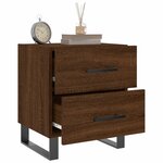 vidaXL Tables de chevet 2 Pièces chêne marron 40x35x47 5 cm