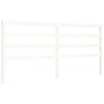 vidaXL Cadre de lit avec tête de lit blanc 200x200 cm bois massif