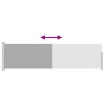 vidaXL Auvent latéral rétractable de patio 140x500 cm Gris
