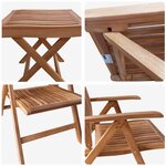 vidaXL Ensemble de salle à manger pour jardin 4 pc Marron