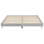 vidaXL Cadre de lit sonoma gris 140x200 cm bois d'ingénierie