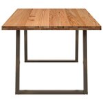 vidaXL Table à manger marron clair bois de chêne massif rectangulaire