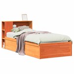 vidaXL Cadre de lit sans matelas cire marron 90x190 cm bois pin massif