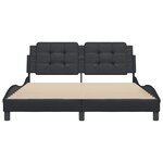 vidaXL Cadre de lit sans matelas Zadar noir 160x200 cm similicuir
