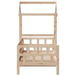 vidaXL Lit de jour avec toit sans matelas 90x190 cm bois massif