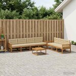 vidaXL Ensemble de canapés d'extérieur 8 Pièces Naturel et Beige