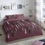 Good Morning Housse de couette FEATHERS 240x200/220 cm Bordeaux