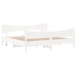 vidaXL Cadre de lit sans matelas blanc 200x200 cm bois massif de pin