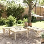 vidaXL Bancs de jardin lot de 2 bois de sapin massif