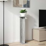 vidaXL Support de Plante Sonoma gris 25 x 25 5 x 100 5 cm
