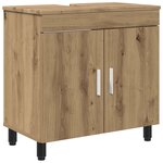 vidaXL Unité de vanité de salle de bain Chêne artisanal