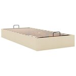 vidaXL Cadre de lit ottoman sans matelas crème 100x200 cm tissu