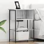 vidaXL Cabinet de chevet Sonoma gris 55 x 31 x 76 cm Bois d'ingénierie