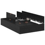 vidaXL Cadre de lit avec rangement Chêne noir 120 x 200 cm