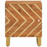 vidaXL Tables de chevet 2 Pièces marron et noir bois de manguier solide